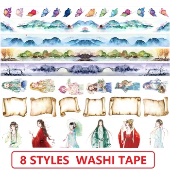 8 Designs Flowers/Girls/landscape/Butterflies/Mountains Japanese Washi Decorative Adhesive DIY Masking Paper Tape Sticker Label
8 Designs Flowers/Girls/landscape/Butterflies/Mountains Japanese Washi Decorative Adhesive DIY Masking Paper Tape Sticker Label