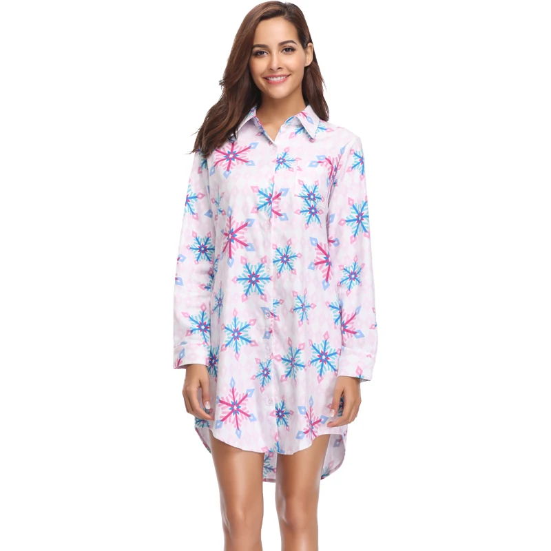 Women's Spring Cotton Flannel Pajamas Top Nightshirts Printed Nightgown Sleepwear Long Flannel Pajamas Sleep Shirts For Women
Women's Spring Cotton Flannel Pajamas Top Nightshirts Printed Nightgown Sleepwear Long Flannel Pajamas Sleep Shirts For Women
