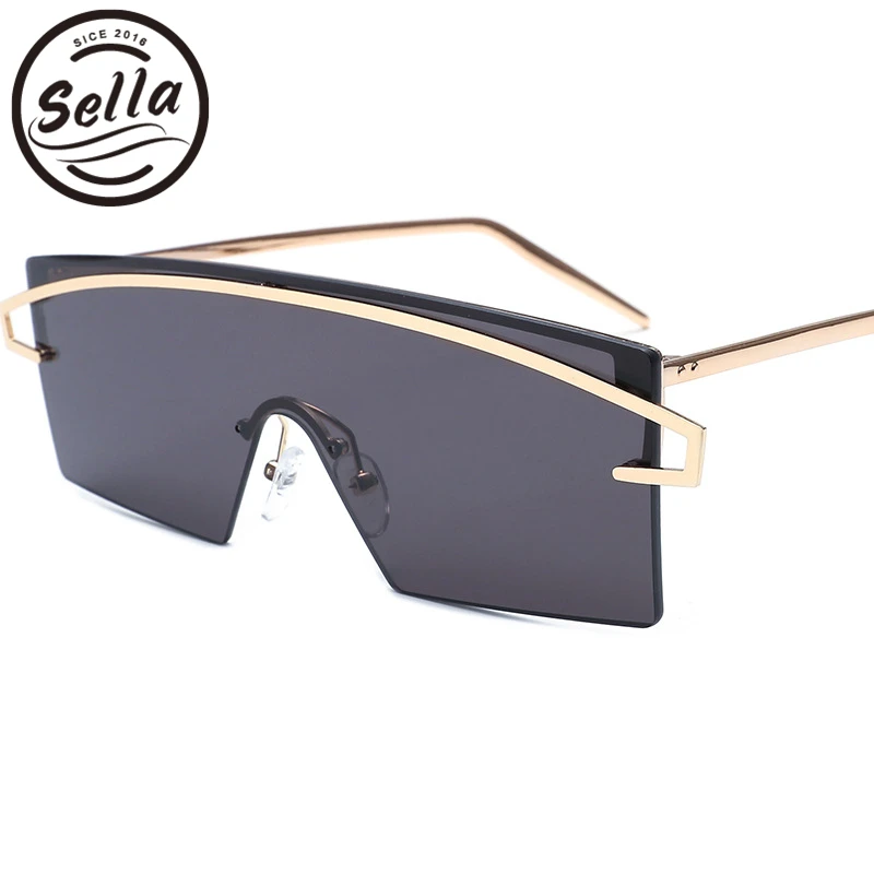 Sella Retro Trending Fashion Women Men Oversized Square Rimless Sunglasses Metal Frame Mirror Coating Conjoined Eyewear Glasses
Sella Retro Trending Fashion Women Men Oversized Square Rimless Sunglasses Metal Frame Mirror Coating Conjoined Eyewear Glasses