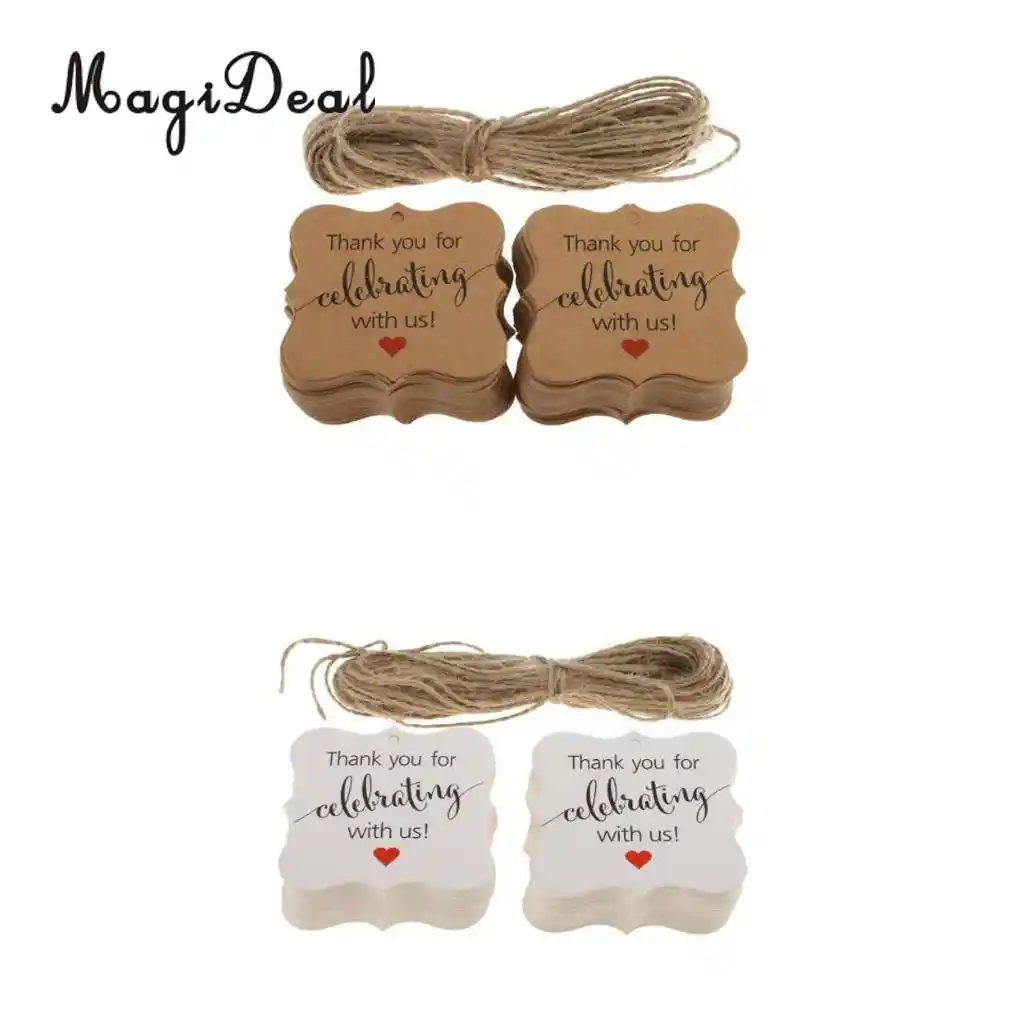 100pcs thank you diy craft for celebrating with us gift tags