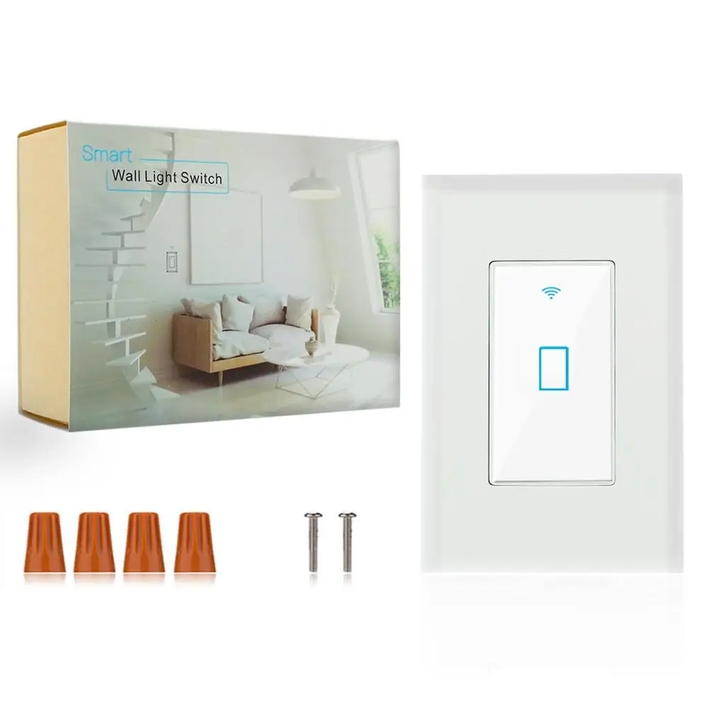 Wireless Touch Light Switch,15A US standard,Home Automation,Smart Home Voice and Remote Wifi Control,ETL Certificate
Wireless Touch Light Switch,15A US standard,Home Automation,Smart Home Voice and Remote Wifi Control,ETL Certificate