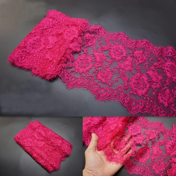 1.4Meters/pcs Wholesale price 22 cm wide rose red eyelashes lace trims bedding clothing lace accessories Z1421
1.4Meters/pcs Wholesale price 22 cm wide rose red eyelashes lace trims bedding clothing lace accessories Z1421