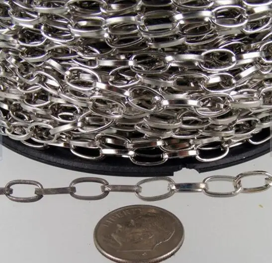 Lot meters in bulk wide 4mm Fashion Flat Oval Chain DIY NECKLACE Stainless Steel Chain Jewelry Findings marking DIY Silver
Lot meters in bulk wide 4mm Fashion Flat Oval Chain DIY NECKLACE Stainless Steel Chain Jewelry Findings marking DIY Silver