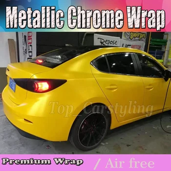 Hornet Yellow satin metallic Vinyl Car Wrap Film For Vehicle Covering With Air Release size 1.52x20m/ 4.98x66ft / roll
Hornet Yellow satin metallic Vinyl Car Wrap Film For Vehicle Covering With Air Release size 1.52x20m/ 4.98x66ft / roll