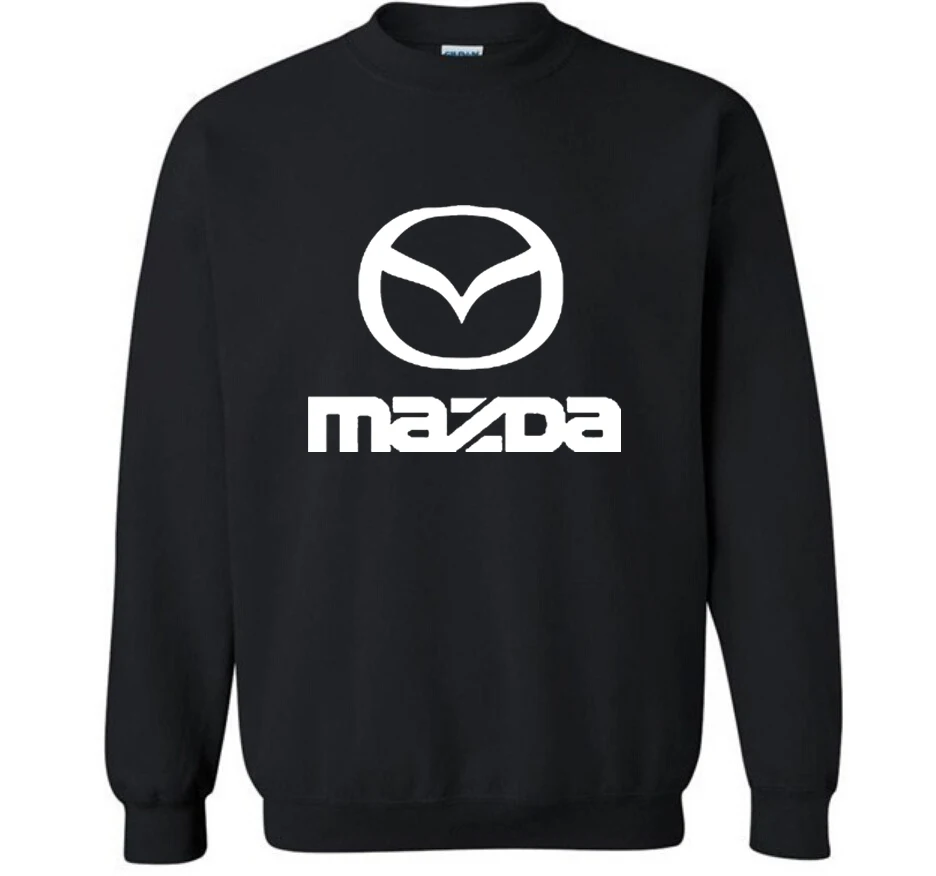 Новые модные хлопковые мужские толстовки Mazda с логотипом автомобиля флисовый