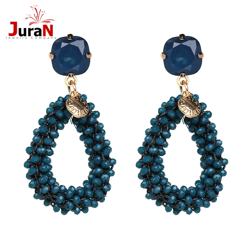 JURAN Bohemia Chic Water drop Beads Statement Earrings Fine Crystal Dangle Earrings Oorbellen Fashion Jewelry
JURAN Bohemia Chic Water drop Beads Statement Earrings Fine Crystal Dangle Earrings Oorbellen Fashion Jewelry