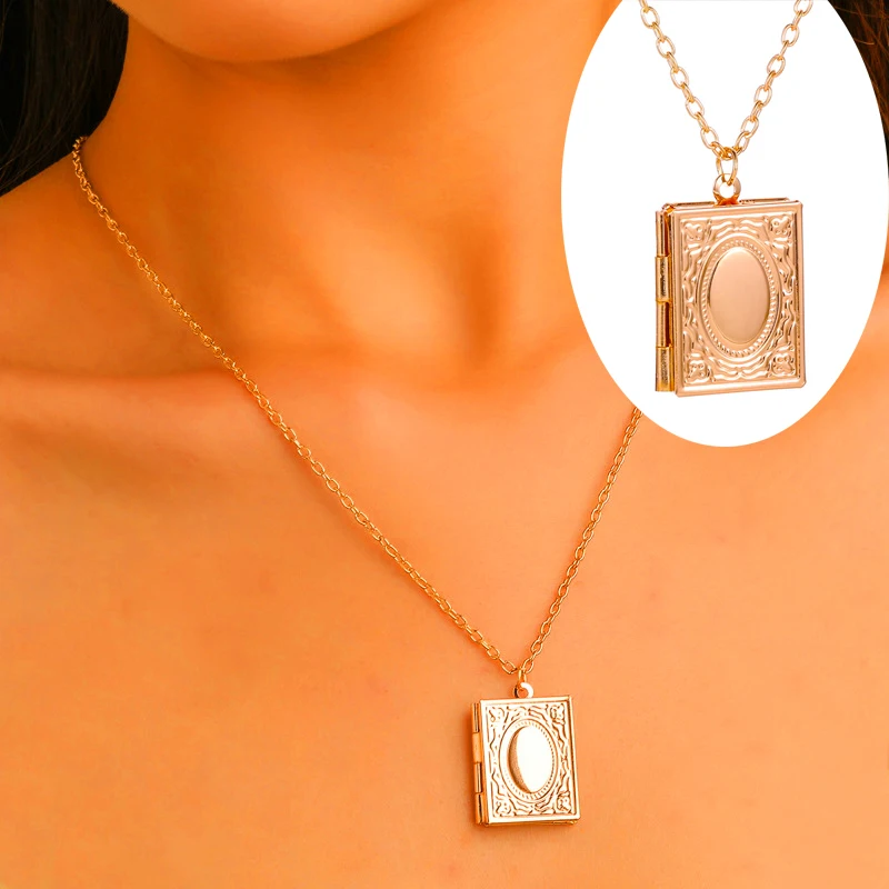 2019 new fashion necklace for women gold/silver magic book Statement necklace collar vintage square pendant necklace set jewelry
2019 new fashion necklace for women gold/silver magic book Statement necklace collar vintage square pendant necklace set jewelry