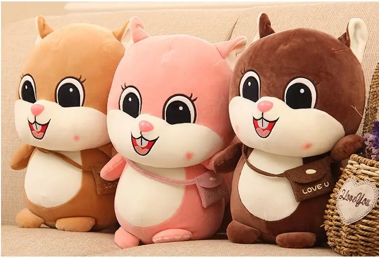 lovely cartoon squirrel large 40cm plush toy taking bag soft doll throw pillow birthday gift w1595 | Игрушки и хобби