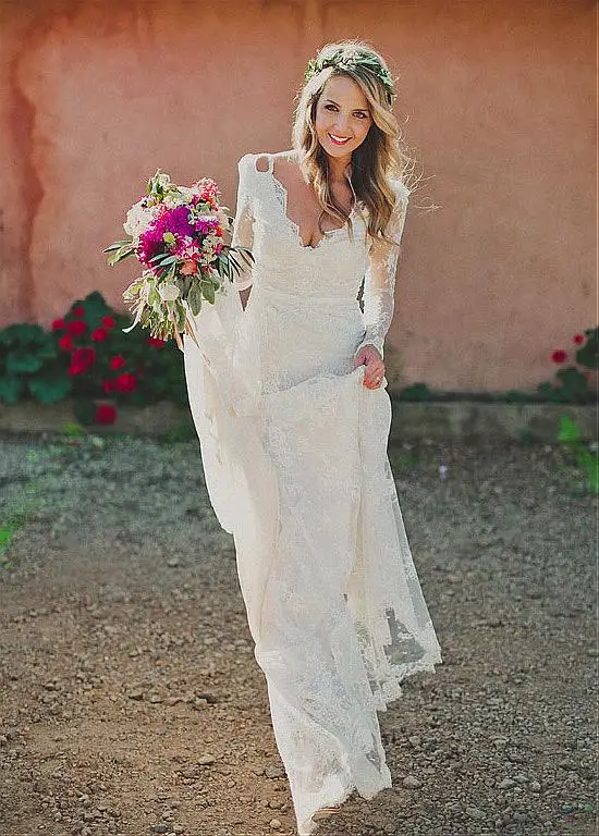 Lace Vestido De Noiva 2019 Wedding Dresses A-line V-neck Long Sleeves Lace Backless Beach Dubai Arabic Wedding Gown Bridal
Lace Vestido De Noiva 2019 Wedding Dresses A-line V-neck Long Sleeves Lace Backless Beach Dubai Arabic Wedding Gown Bridal