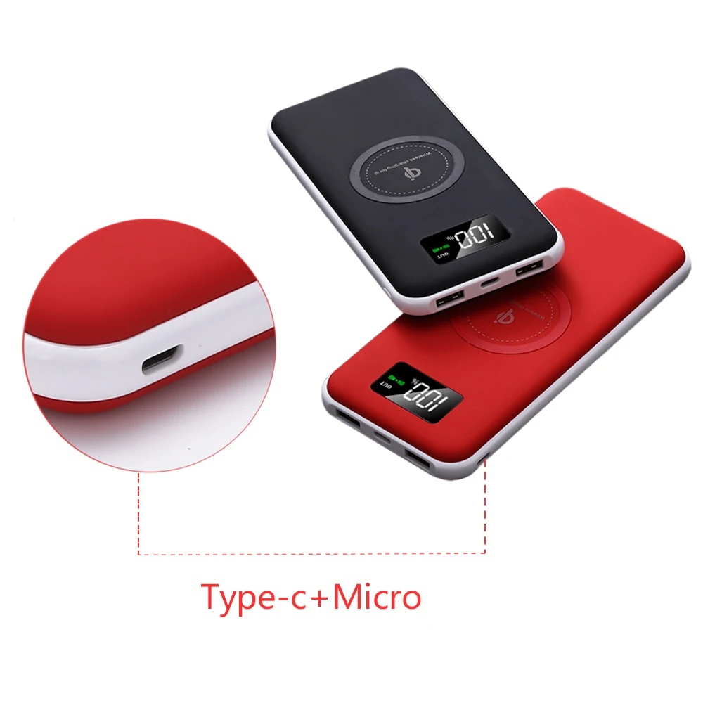 QI Wireless Charger Power Bank 10000mAh with Digital Display External Battery Fast Wireless Charging Powerbank For Xiaomi iPhone
QI Wireless Charger Power Bank 10000mAh with Digital Display External Battery Fast Wireless Charging Powerbank For Xiaomi iPhone
