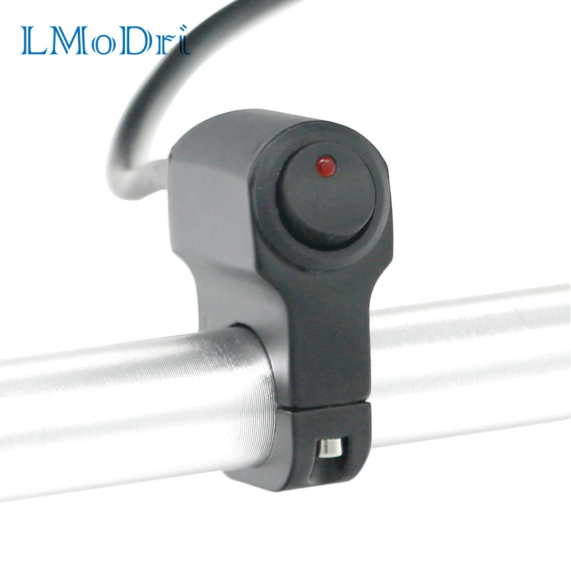 

LMoDri Aluminum Alloy Metal Motorcycle Handlebar Switch With Indicator Light Handle Bar Switch 12V Moto Accessories