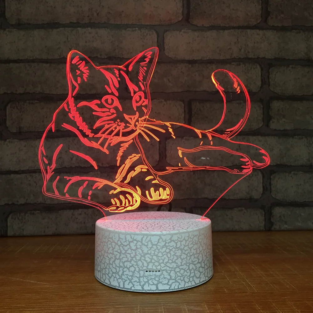 Kitten Touch Vision 3D Led Lamp Lovely cartoon children's toys Usb Led Light Children's room decoration 3D night light
Kitten Touch Vision 3D Led Lamp Lovely cartoon children's toys Usb Led Light Children's room decoration 3D night light