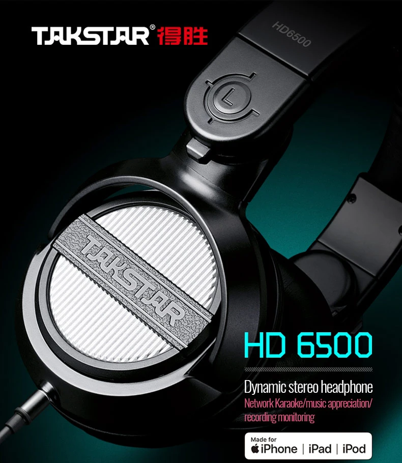 Takstar HD 6500 dynamic stereo headphone Pure and clear sound use for listening music and recording monitoring
Takstar HD 6500 dynamic stereo headphone Pure and clear sound use for listening music and recording monitoring