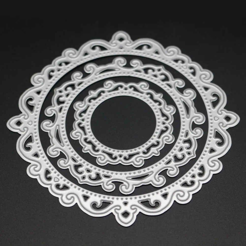 Lace Circle Frames Metal Cutting Dies Stencils For DIY Scrapbooking Album Paper Card Craft Making Embossing Clear Stamps 2019
Lace Circle Frames Metal Cutting Dies Stencils For DIY Scrapbooking Album Paper Card Craft Making Embossing Clear Stamps 2019