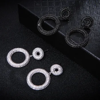 Luxury Round Circle Micro Cubic Zirconia Pave Women Wedding Bridal Party Engagement Earrings Jewelry Party Gift E5536
Luxury Round Circle Micro Cubic Zirconia Pave Women Wedding Bridal Party Engagement Earrings Jewelry Party Gift E5536