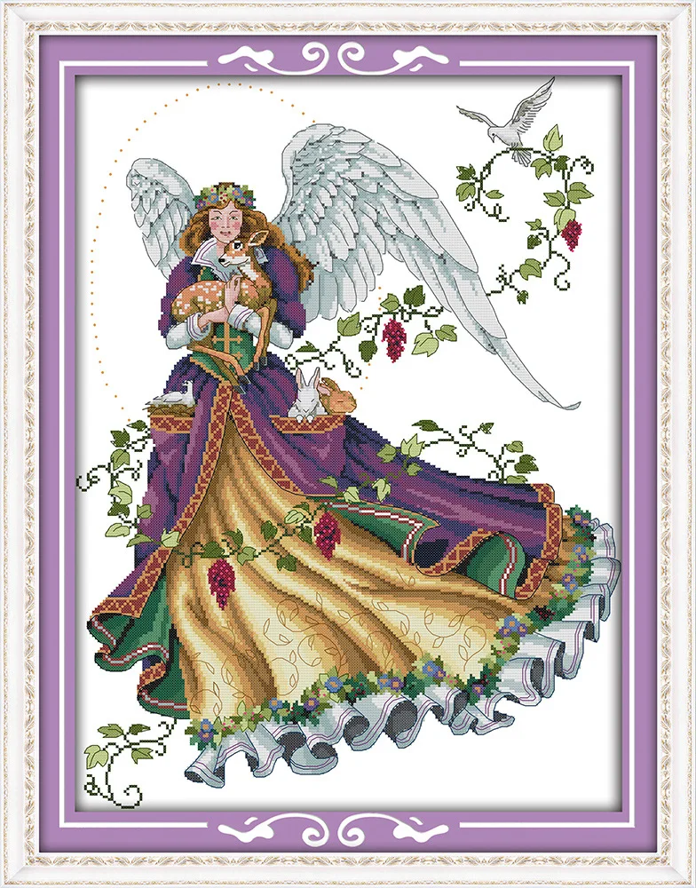 Joy Sunday Angel DMC threads Counted Chinese Cross Stitch Kits printed Cross-stitch set Embroidery Needlework
Joy Sunday Angel DMC threads Counted Chinese Cross Stitch Kits printed Cross-stitch set Embroidery Needlework