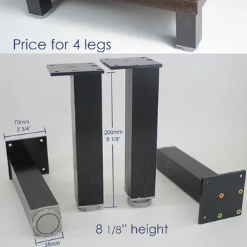 20cm black metal legs adjustable height square aluminum furniture cabinet feet brushed finish
20cm black metal legs adjustable height square aluminum furniture cabinet feet brushed finish