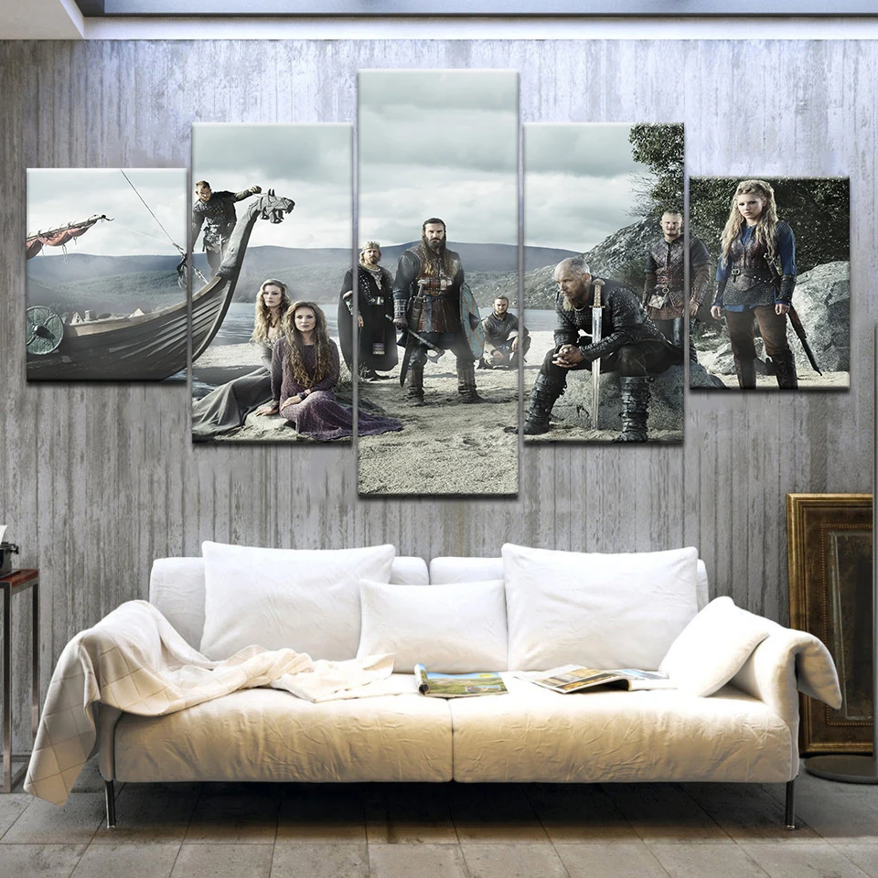 5 Piece TV Series Vikings Poster Modern Home Decor Wall Painting Canvas Art HD Print Painting Canvas Wall Modular Picture
5 Piece TV Series Vikings Poster Modern Home Decor Wall Painting Canvas Art HD Print Painting Canvas Wall Modular Picture