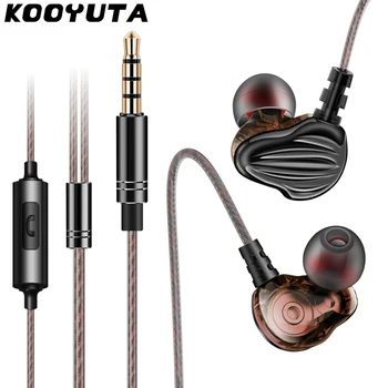 KOOYUTA 3.5mm Dual Unit Driver Super Bass Earphone with Mic Stereo Earbuds auriculares for iPhone Samsung Xiaomi fone de ouvido
KOOYUTA 3.5mm Dual Unit Driver Super Bass Earphone with Mic Stereo Earbuds auriculares for iPhone Samsung Xiaomi fone de ouvido