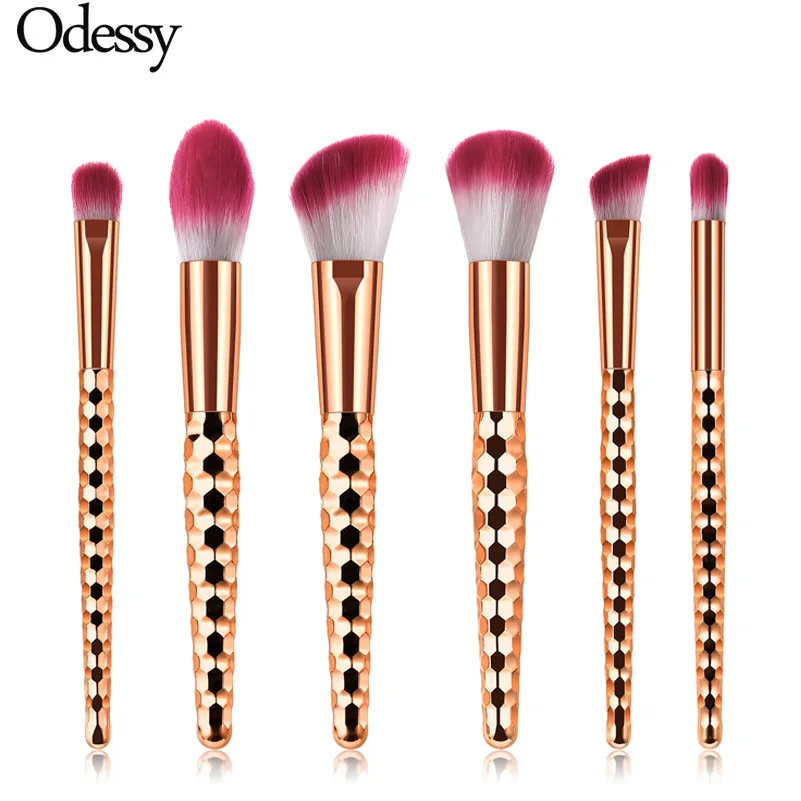 ODESSY brand Luxury rose gold make up brushes 6 pcs professional powder foundation eyeshadow eye brow makeup brushes set
ODESSY brand Luxury rose gold make up brushes 6 pcs professional powder foundation eyeshadow eye brow makeup brushes set