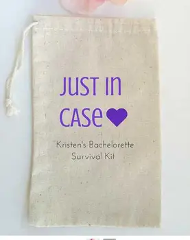 Just in Case Bachelorette Hangover recovery Kit wedding muslin favor gift bags Candy pouches bridal shower party gift bag
Just in Case Bachelorette Hangover recovery Kit wedding muslin favor gift bags Candy pouches bridal shower party gift bag