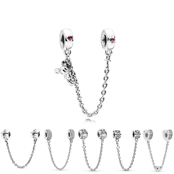 Original Real 925 Sterling Silver Heart Safety Chain DIY Mickey Bead Charms Fit Women Bracelet & Bangles Jewelry
Original Real 925 Sterling Silver Heart Safety Chain DIY Mickey Bead Charms Fit Women Bracelet & Bangles Jewelry