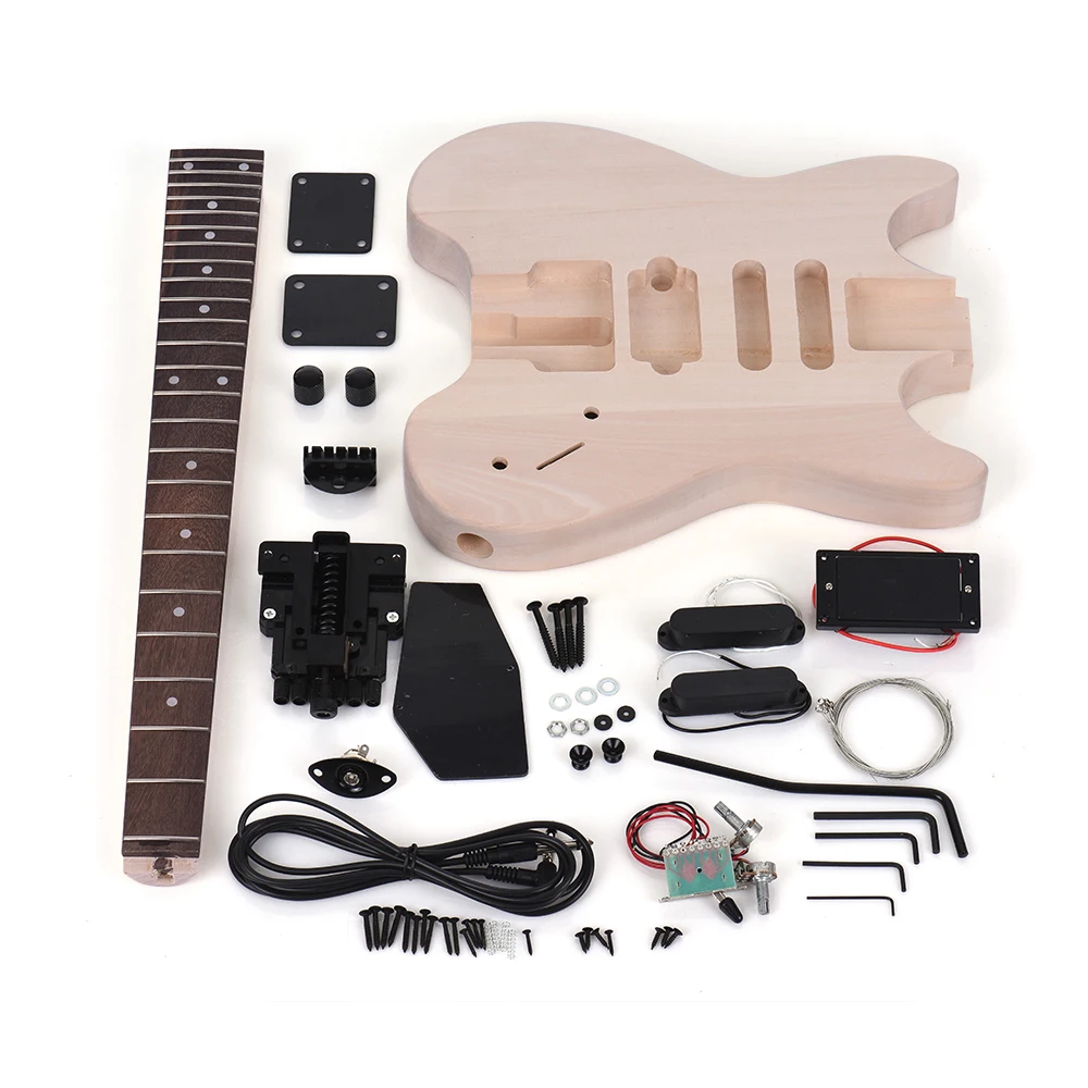 Good Quality ammoon Unfinished DIY Electric Guitar Kit Basswood Body Rosewood Fingerboard Maple Neck Special Design
Good Quality ammoon Unfinished DIY Electric Guitar Kit Basswood Body Rosewood Fingerboard Maple Neck Special Design
