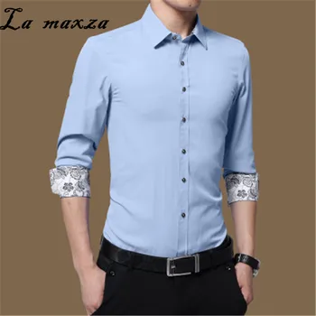 Big Size Solid Color High Quality Blusas Men Long Sleeve Smart Casual Style Young Mens Shirts Slim
Big Size Solid Color High Quality Blusas Men Long Sleeve Smart Casual Style Young Mens Shirts Slim