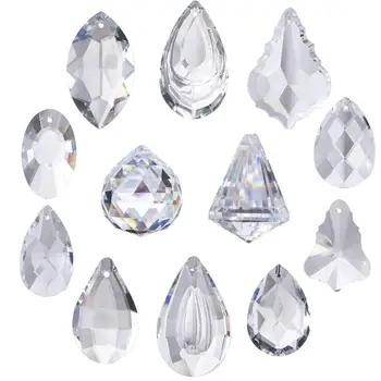 H&D Pack of 12 Crystal Chandelier Lamp Lighting Drops Prisms Hanging Glass Prisms Parts Suncatchers Ornaments DIY Accessories
H&D Pack of 12 Crystal Chandelier Lamp Lighting Drops Prisms Hanging Glass Prisms Parts Suncatchers Ornaments DIY Accessories