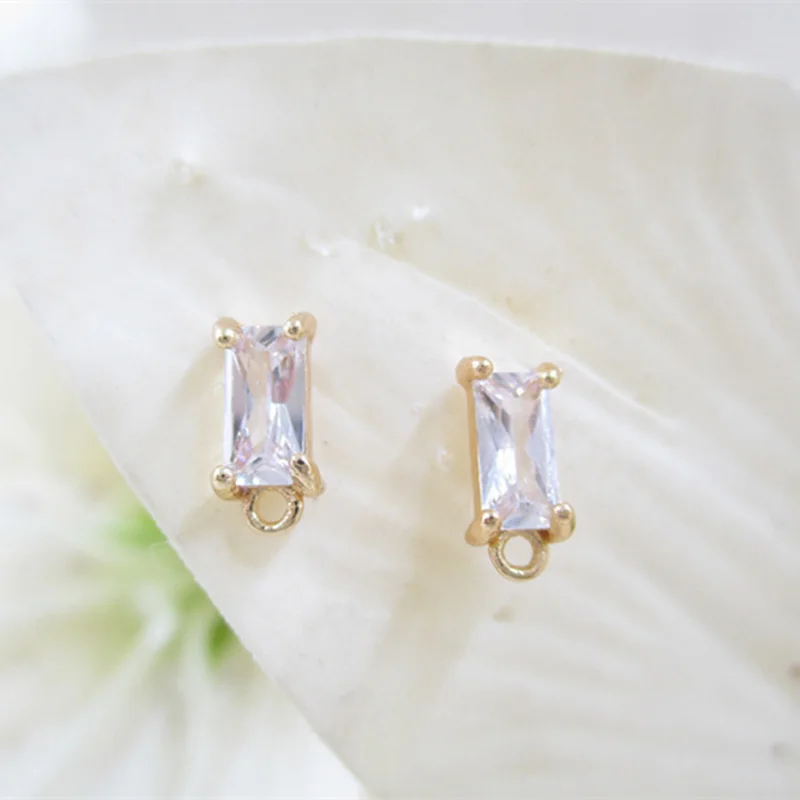 K color Gold filled square big zircon drop ring hook gold hanging Earrings Hooks for making jewelry accessories 2pairs
K color Gold filled square big zircon drop ring hook gold hanging Earrings Hooks for making jewelry accessories 2pairs