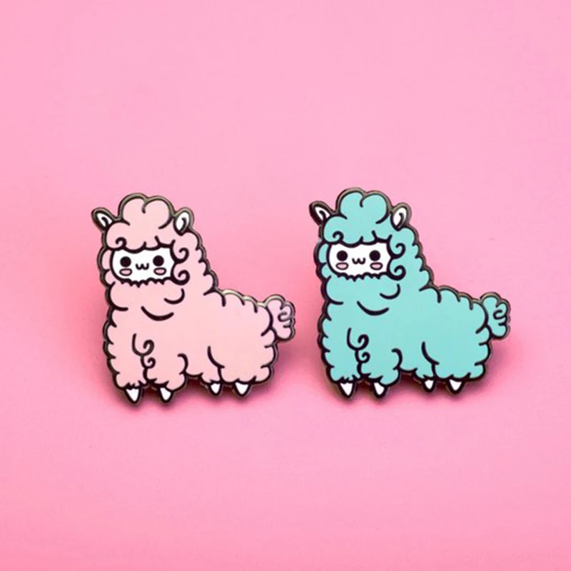 Pink Blue Baby Sheep Animal Alpaca Brooch Pin Badge Brooches Shirt Denim Decorated Women Girl Cute Jewelry Gifts Enamel Pins
Pink Blue Baby Sheep Animal Alpaca Brooch Pin Badge Brooches Shirt Denim Decorated Women Girl Cute Jewelry Gifts Enamel Pins