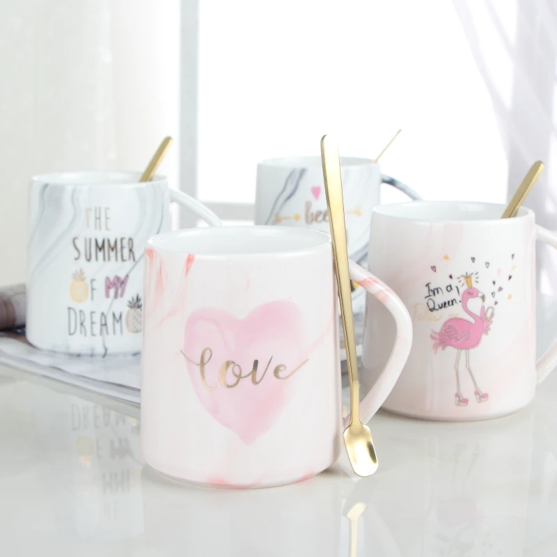 Creative Marble Flamingo Love Ceramic Coffee Mug with Spoon Cup for Tea Water Milk Drinkware Creative Present
Creative Marble Flamingo Love Ceramic Coffee Mug with Spoon Cup for Tea Water Milk Drinkware Creative Present