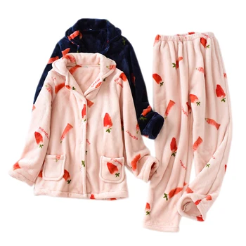 Flannel winter warm Couples sleepwear men women pajamas sets thicken warm coral velvet sweet strawberry pyjamas women
Flannel winter warm Couples sleepwear men women pajamas sets thicken warm coral velvet sweet strawberry pyjamas women