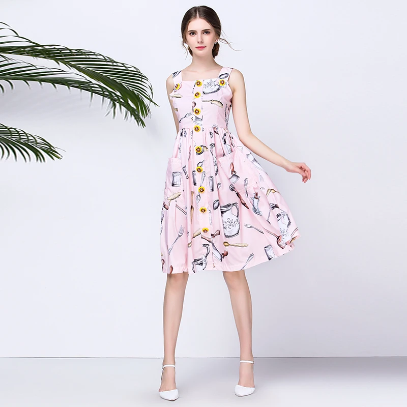Женское дизайнерское платье на бретелях-спагетти Элегантное повседневное до