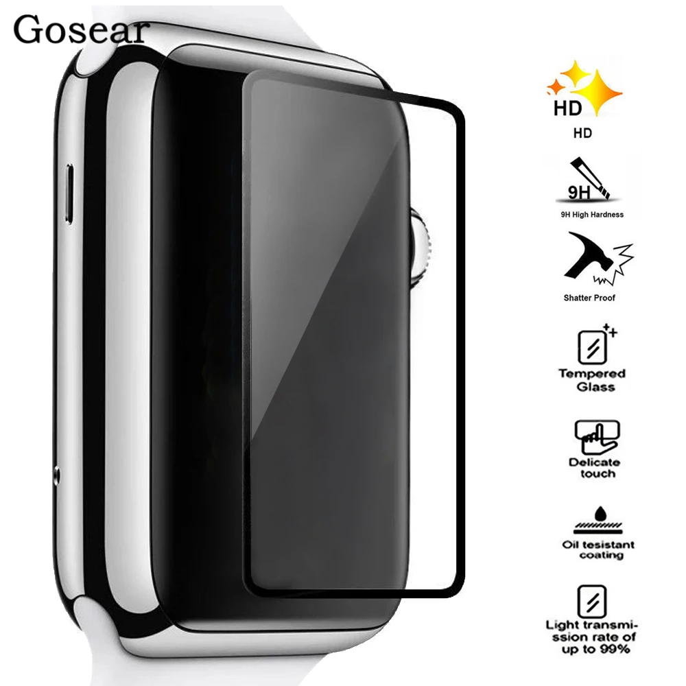 Gosear Tempered Glass Screen Protector HD 9H Hardness Film for Apple Watch iWatch i Wach iWach Series 1 2 II 38mm 42mm Accessory
Gosear Tempered Glass Screen Protector HD 9H Hardness Film for Apple Watch iWatch i Wach iWach Series 1 2 II 38mm 42mm Accessory