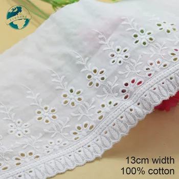 3yards 13cm 100% Cotton embroid lace sewing ribbon french lace diy guipure trim fabric warp knitting DIY Garment Accessories3305
3yards 13cm 100% Cotton embroid lace sewing ribbon french lace diy guipure trim fabric warp knitting DIY Garment Accessories3305