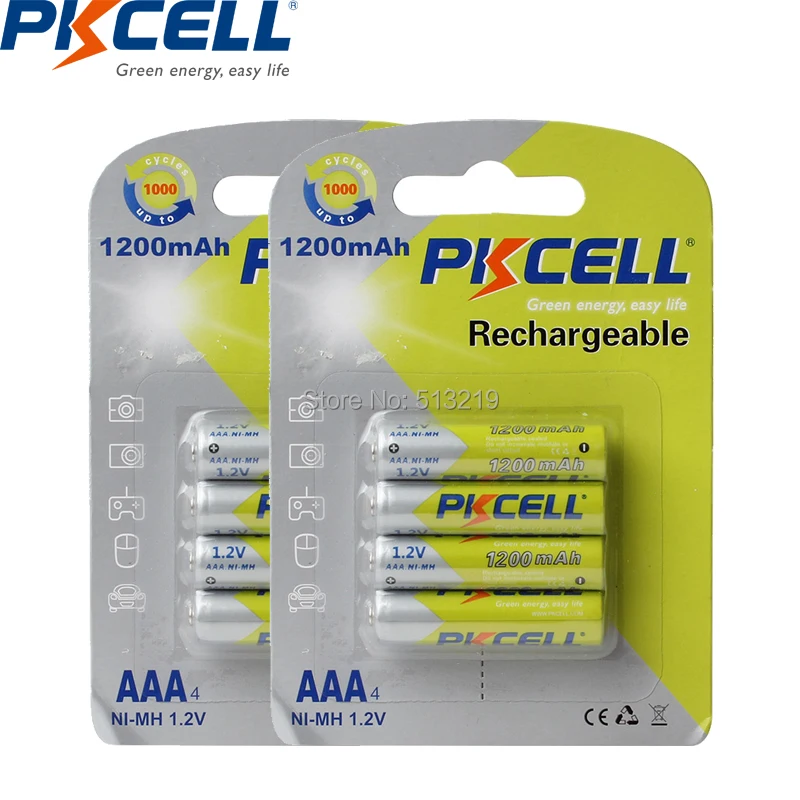 8PCS/2card PKCELL 1.2V NIMH AAA rechargeable batteries AAA 1200mah with 1000 Cycle battery for LED flashlight bicycle lamp
8PCS/2card PKCELL 1.2V NIMH AAA rechargeable batteries AAA 1200mah with 1000 Cycle battery for LED flashlight bicycle lamp