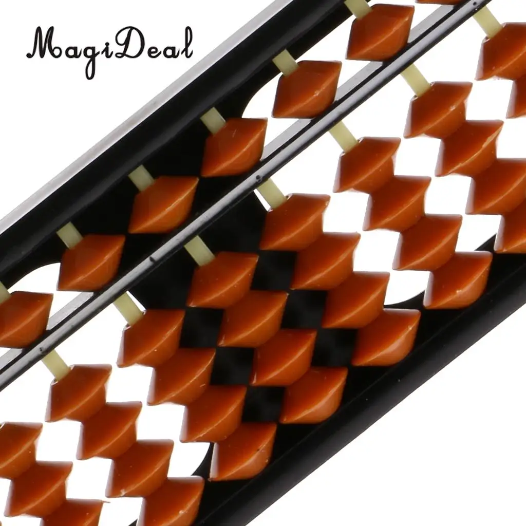 MagiDeal 13Rods Plastic Beads Abacus Soroban Calculating Tool Educational Math Toy for School Teacher Student Office Use 6Colors