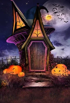 Cottage Night Full Moon Pumpkin Fence backdrops Vinyl cloth High quality Computer print Halloween photography backgrounds
Cottage Night Full Moon Pumpkin Fence backdrops Vinyl cloth High quality Computer print Halloween photography backgrounds