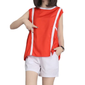 Summer Tracksuits For Women 2017 Fashion 2 Piece Sets Striped Women Suits Sleeveless Tops Wide Leg Shorts Casual Women's Sets
Summer Tracksuits For Women 2017 Fashion 2 Piece Sets Striped Women Suits Sleeveless Tops Wide Leg Shorts Casual Women's Sets