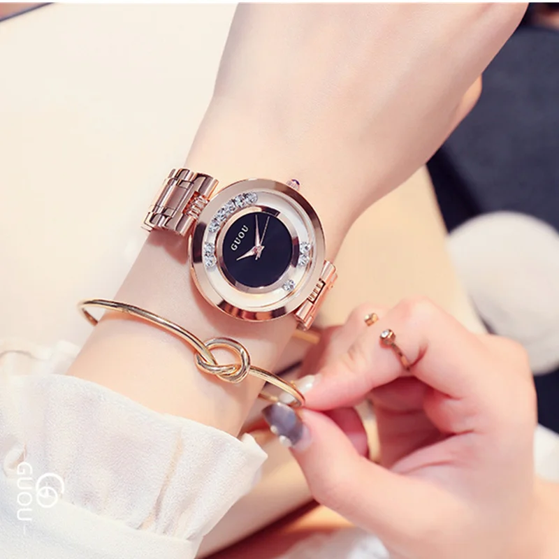 GUOU Glitter Diamond Watch Women Watches Luxury Rhinestone Women's Watches Rose Gold Ladies Watch Clock saat relogio reloj mujer
GUOU Glitter Diamond Watch Women Watches Luxury Rhinestone Women's Watches Rose Gold Ladies Watch Clock saat relogio reloj mujer