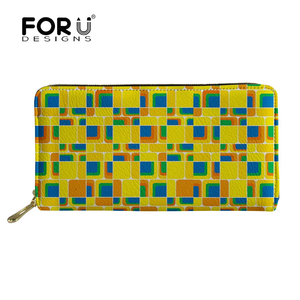 FORUDESIGNS PU Leather Women Wallets and Purse Colorful Geometric Long Style Multi-functional Female Clutch Card Holder Carteira
FORUDESIGNS PU Leather Women Wallets and Purse Colorful Geometric Long Style Multi-functional Female Clutch Card Holder Carteira