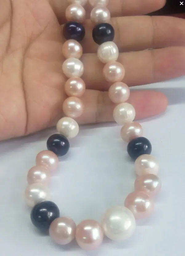 FREE SHIPPING>>> huge 11-14mm real south sea white gray gold Multicolor pearl necklace Noble style Natural Fine jewe fast SHIPPI
FREE SHIPPING>>> huge 11-14mm real south sea white gray gold Multicolor pearl necklace Noble style Natural Fine jewe fast SHIPPI
