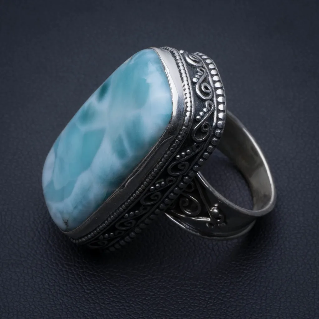 Natural Caribbean Larimar Vintage 925 Sterling Silver Ring, US Size 6.75 R3439
Natural Caribbean Larimar Vintage 925 Sterling Silver Ring, US Size 6.75 R3439
