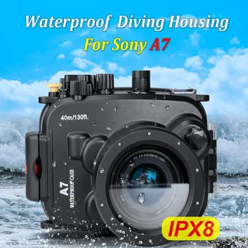 

40M 130ft Waterproof Underwater Housing Camera Diving Case Cover for Sony A7 / A7S / A7R (FE 28-70mm F3.5-5.6 OSS)