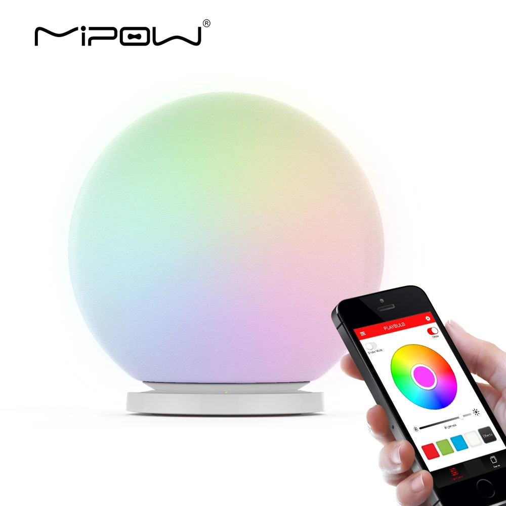 

MIPOW PLAYBULB Sphere Smart Color Changing Waterproof Dimmable LED Glass Orb Light Floor Lamp Night Lights Tap to Change Color