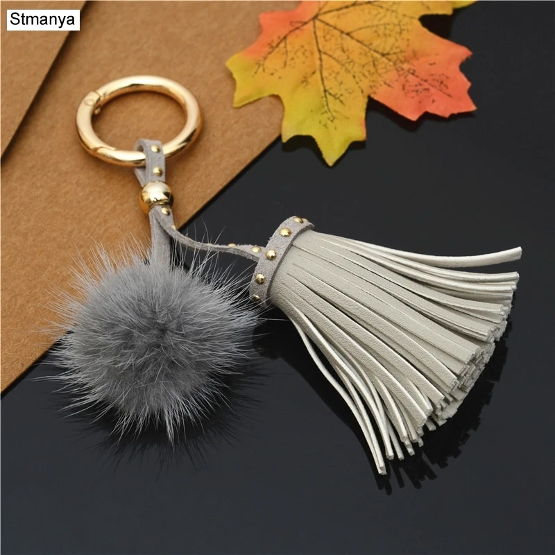 New High Quality Tassels pendant women Key Chain Mink wool ball Bag Charm Accessories Keychain New gift Car Key Ring K1782
New High Quality Tassels pendant women Key Chain Mink wool ball Bag Charm Accessories Keychain New gift Car Key Ring K1782