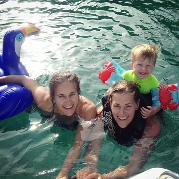 Kids Inflatable arm cartoon swimming armlet Crab Baby swim rings Inflatable Swim Arm toys
