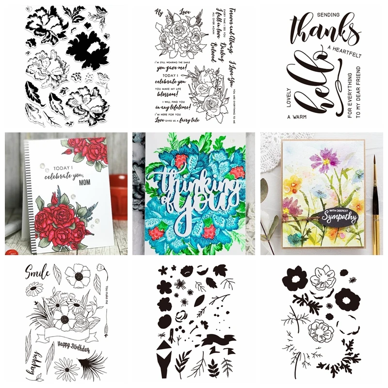 Thanks Bloom Transparent Clear Silicone Stamp for DIY Scrapbooking/Handcraft Photo Album Card Making Decorative Clear Stamp 6x8
Thanks Bloom Transparent Clear Silicone Stamp for DIY Scrapbooking/Handcraft Photo Album Card Making Decorative Clear Stamp 6x8