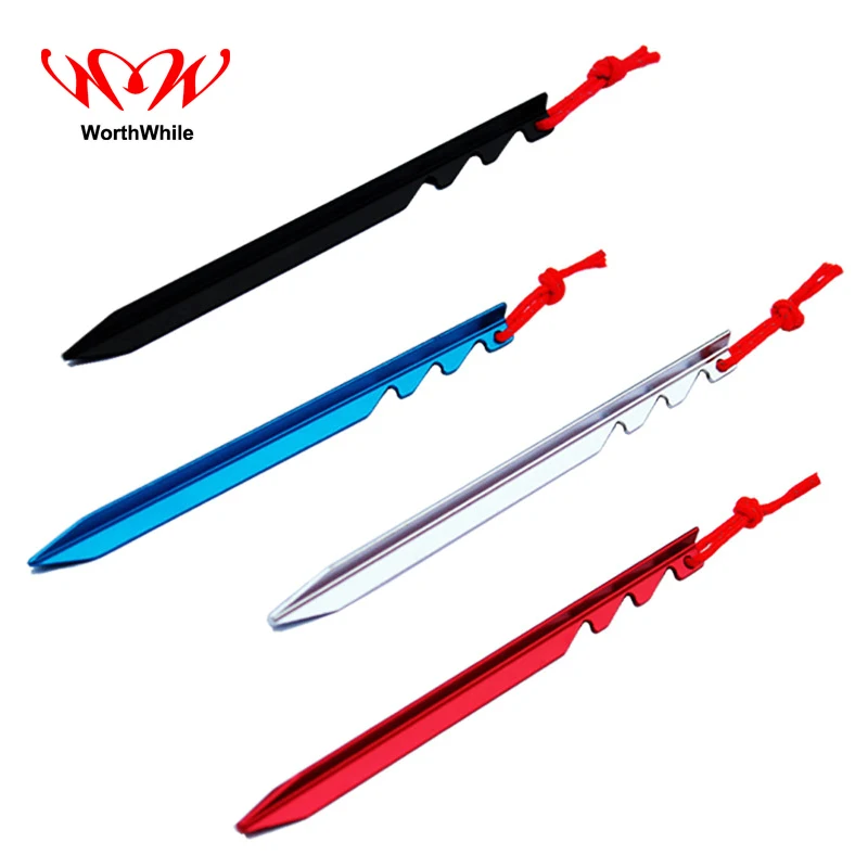 WorthWhile 6 pcs/lot Aluminum Alloy V-Shaped Tent Nails Windproof Stakes Pegs Outdoor Camping Accessories
WorthWhile 6 pcs/lot Aluminum Alloy V-Shaped Tent Nails Windproof Stakes Pegs Outdoor Camping Accessories